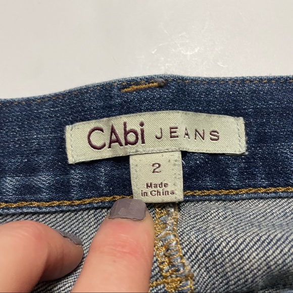 CAbi Skinny Slim Leg Distressed Casual Boho Preppy Jeans Size 2 Streetwear - Picture 4 of 7